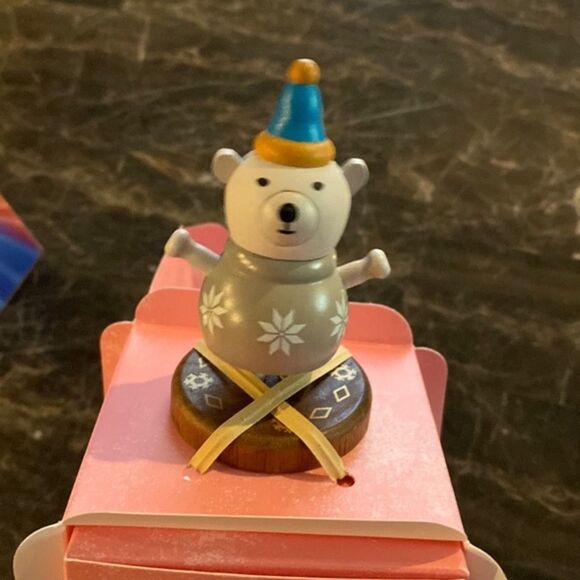 2 NWT Wooden Christmas Wobblies - Picture 3 of 8